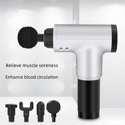 Pistolet de massage musculaire intelligent à fréquence réglable avec quatre têtes – Portable pour le soulagement musculaire