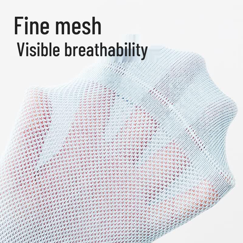 Langsha Women's Summer Cotton Mesh No-Show Socks (6 Pairs)