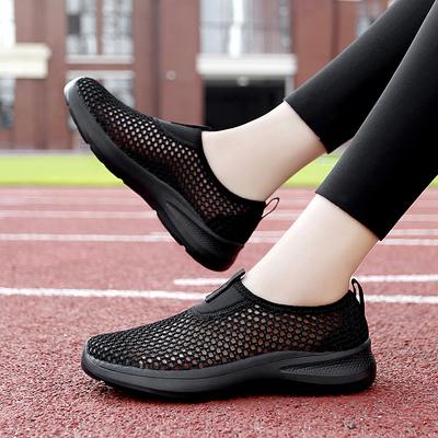 2025 nouvel été semelle souple maille creux respirant une pédale chaussures simples de sport de loisirs pour femmes chaussures paresseuses