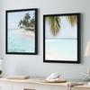 2pcs/set Sea Seascape Art Oil Painting Canvas with Wood Frame Draw Wall Decor Home Living Room Decorations 30x40cm