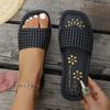 2025 summer new fashion versatile flat-bottomed fairy style home cool slippers wear Internet celebrity non-slip slippers