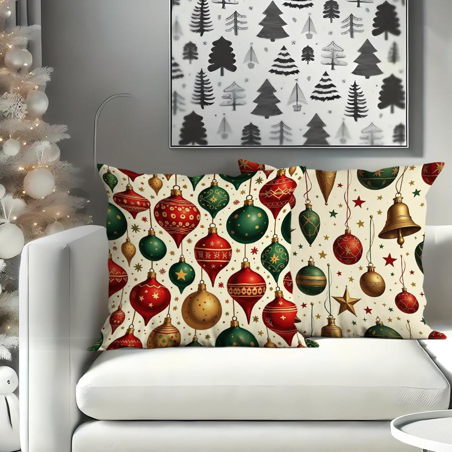 Fundas de almohada navideñas nuevas Fundas de almohada decorativas estampadas para sala de estar Fundas de almohada navideñas nórdicas