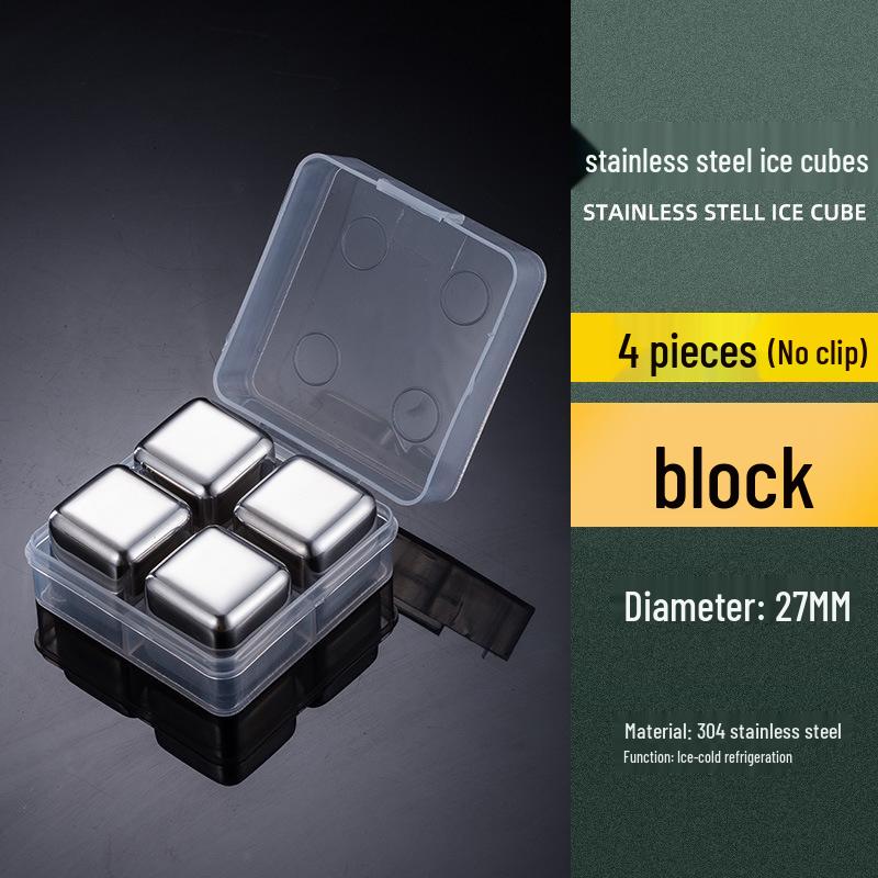 316-os rozsdamentes acélból készült újrafelhasználható jégkockák - Élvezze a frissítő hidegséget! gray