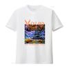 Vintage Heavy Metal Warlord Band Thy Kingdom Come Fantasy Cosmic Castle Print Streetwear T Shirt Vintage Washed Streetwear