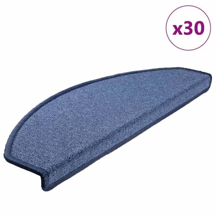 VidaXL Stair Treads 30 Pieces 65 X 24 X 4 Cm Blue Semicircular Large 3365756