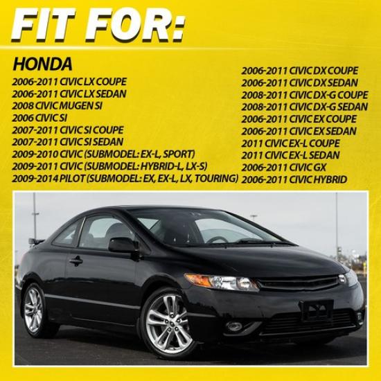 Front Left Door Handle Fits 2006-2011 Honda Civic 72180SNAA11ZF Black Outside EV