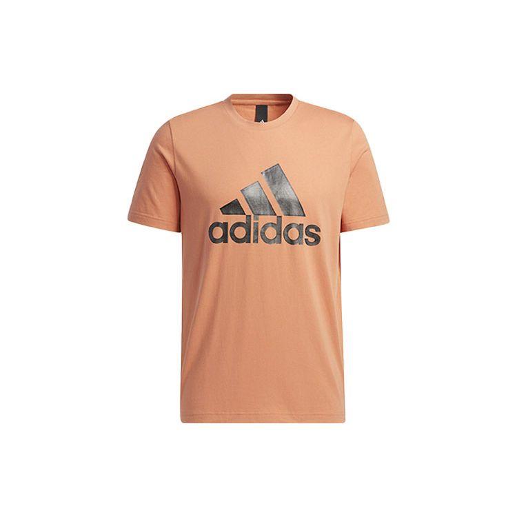 

Adidas Fi Tee Shinybos Logo Print Спортивная футболка с коротким рукавом Мужские топы Хаки-Коричневый GP0971