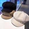 Octagonal Hat Children Spring and Autumn Fashion Chain Buckle British Retro Beret New Newsboy Hat Painter Hat