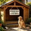 Indoor Kennel Door Sign Pet House Wooden Sign, Rustic Farmhouse Dog Wall Hanging Plaque, Vintage Home Decor, Housewarming Gift for Lovers Theme
