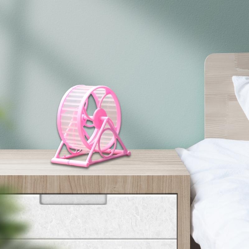 Rueda de Ejercicio para Hámster con Soporte Suministros para Jugar Juguete para Jaula Jerbos Hámster Correr Trotar Juguete