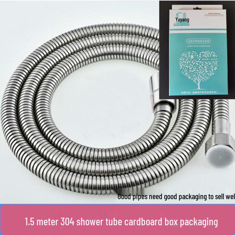 Pressurized Stainless Steel Shower Hose, Explosion-Proof, High-Temperature Resistant, 1.5/2 Meters for Home Use