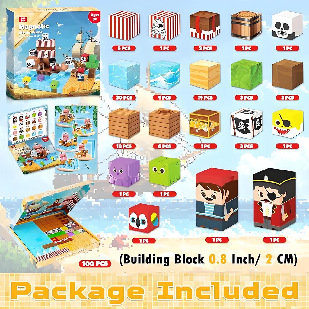 Magnetic Unicorn Building Blocks Assembly Toy Set