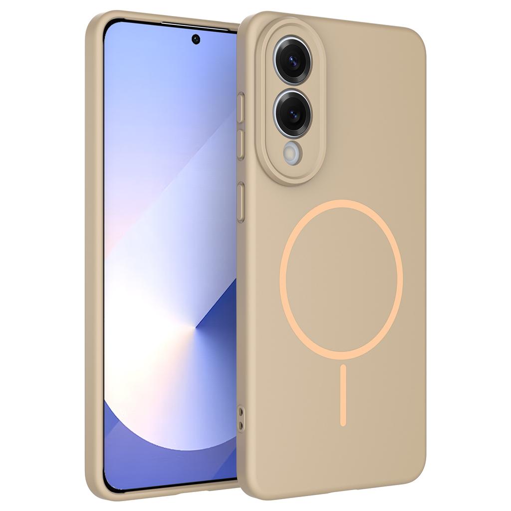 Official Same Model for Samsung S25fe Mobile Phone Case Frosted Fine Circle Magnetic Simple 24ultra Anti-fall Protective Cover