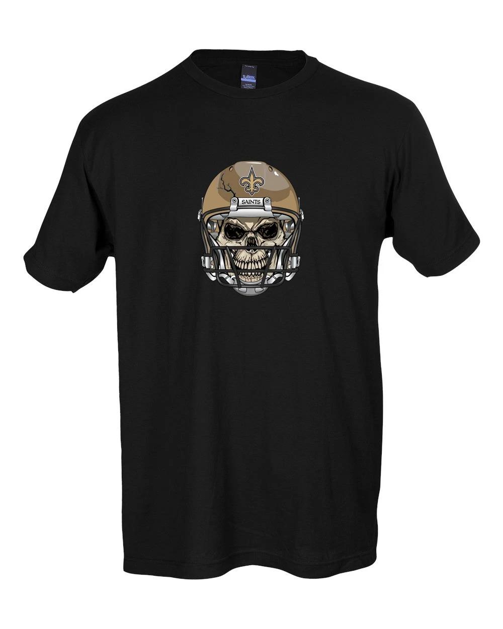 New Orleans Saints Skull HelmeT-Shirt 6 Sizes!! S-5XL S