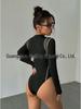 Spring 2026 Sexy Mesh Long Sleeve Bodysuit for Women