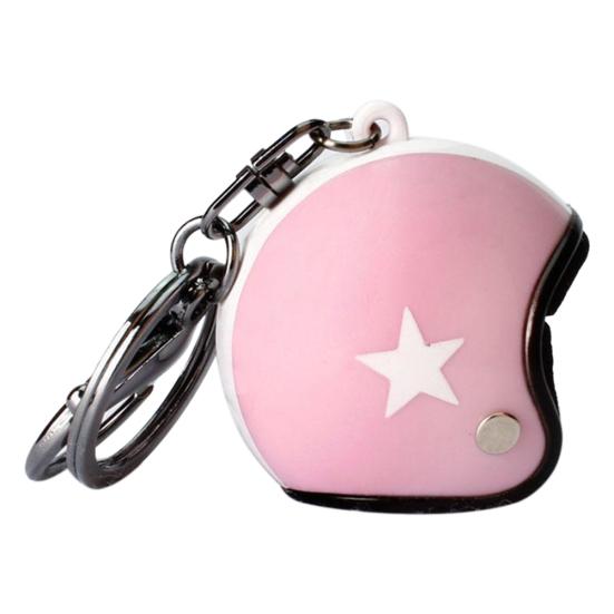 Cute Motorcycle Safety Helmet Shape Keychain Keyring Hanging Pendant Key Holder
