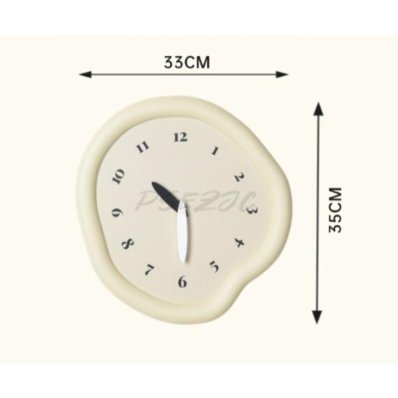 Cream Style High-end Creative Simple Wall Clock with Black Scale Decoration and Ultra Quiet Home Decoration Clock