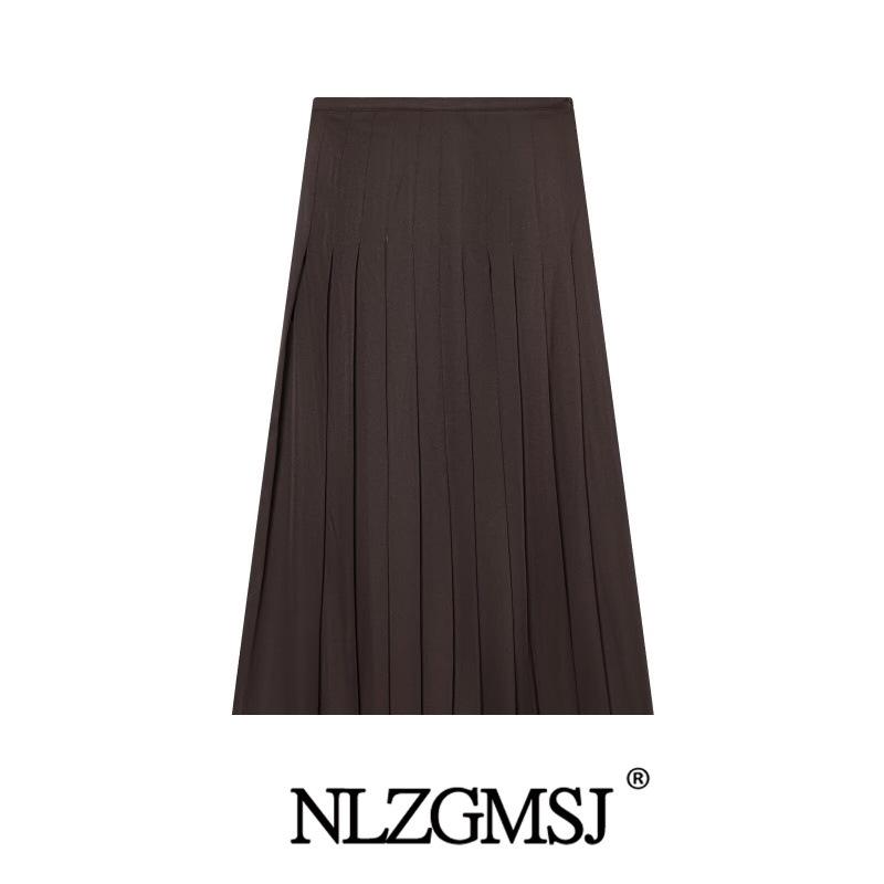 2025 Winter Stylish Wide Pleated Long Skirt - European & American Fashion L