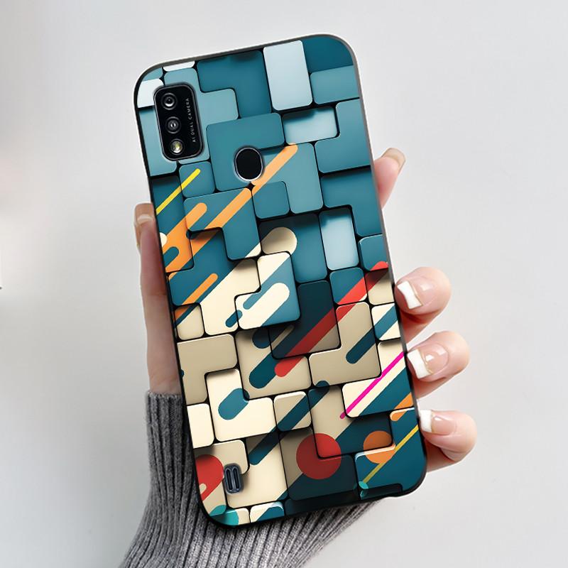 Phone Case For ZTE Blade A51/A7P Jelly Soft Black Cover New Stylish Pattern Dreamy Moon Sea ZTE Blade A51/A7P Casing