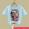 New One Pieces Luffy Summer Short Sleeve Anime Printed Tshirt Children Summer Cool Streetwear Boy Girl Kids Short Sleeve Tops