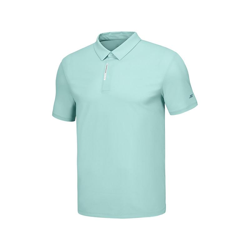 Skechers Comfortable Knitted Fashion Short Sleeve Polo Shirt Men tops Light-Green P225M083-02D9 S