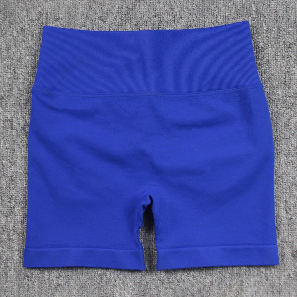 Women's High-Waist Seamless Yoga Shorts – Pleated Peach Butt Tummy Control, Summer Cycling & Running