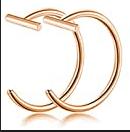 Labret Nose Piercings Jewelry 20G Stainless Steel Hoop Nose Ring Hypoallergenic CZ Hoop Tragus Cartilage Nose Rings
