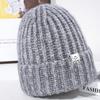 Women's Winter Thickened Warm Knitted Hat Korean Style Fashion Smiling Face Windproof Ear Protection Wool Hat