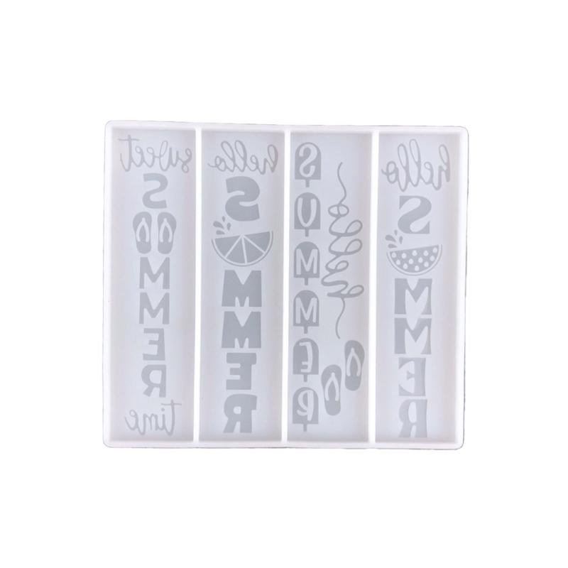 

Rectangle Silicone Bookmark Mold Sweet Summer Bookmark Keychain Mould Making Epoxy Resin Jewelry DIY Craft Student Gift 1 чистый