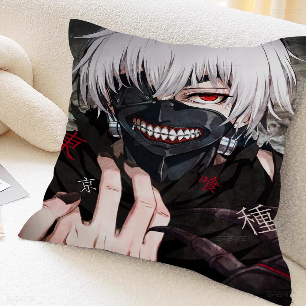 Japanese Anime T-tokyo G-Ghoul Pillowcase Toon Gift Cushion Cover Bedroom Home Sofa Chair Seat Decor Pillow Case