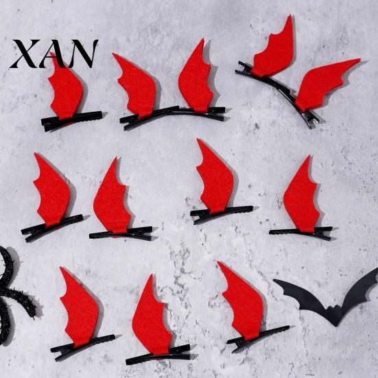 Holiday Themed Hair Ornaments 2Pcs Halloween Red Bat Wings Clips, 3D Wing Hairpin, Sweet And Cool Accessories Gothic Pins, Cute for Women Girls