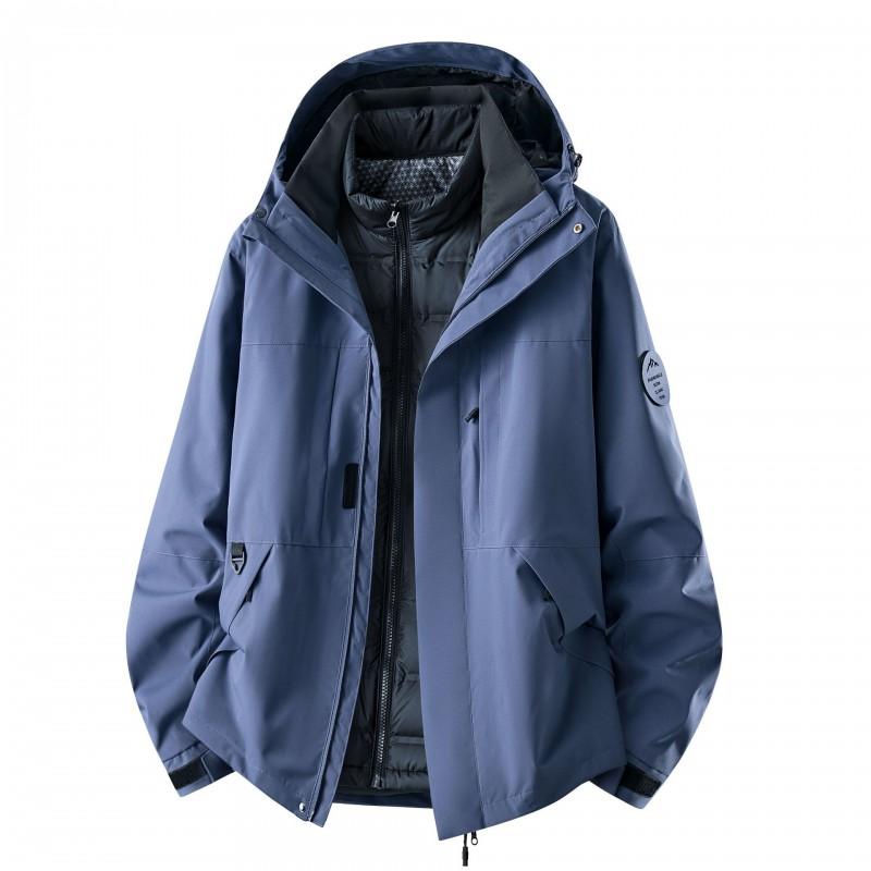 Men Women Winter Waterproof Windproof Hiking Jacket With Removable Down Liner Outdoor Camping Trekking Travel