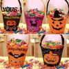 Lightweight Carrying Bag Halloween Trick or Treat Bucket for Kids, Pumpkin Face Ghost Bat Cat Role Play Props Candy Snack Basket, Holder with
