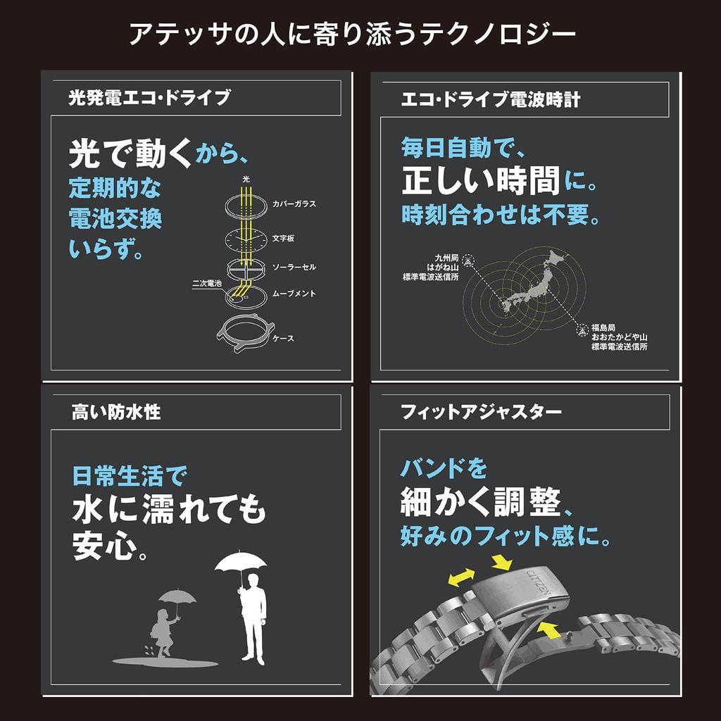 Citizen Attesa Limited JAXA LABEL Limitowana Edycja Zasilany Światłem Eco-Drive Zegarek Sterowany Radiowo, Wodoodporny, Edycja, Model HTV-X, Czarny/Niebieski, Lekki,