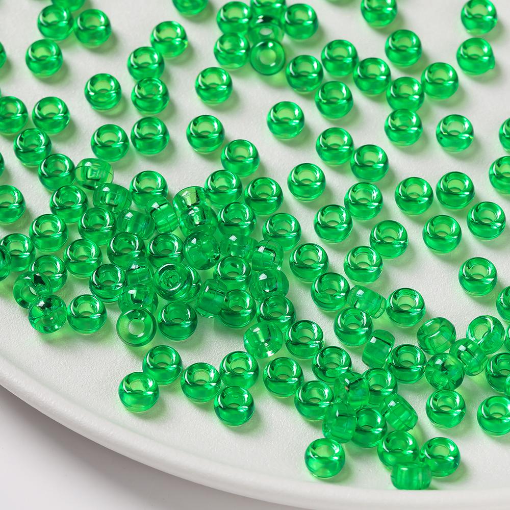 100pcs 4*7mm Acrylic Big Holes Beads Colored Spacer Loose Beads for DIY Necklace Bracelet Phone Charms Jewelry Making Supplies