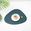 Mantel Individual de Cuero Triangular Manteles para Mesa de Comedor de Cocina Base para Filete Almohadillas Antideslizantes Aislantes Ins Decoración para Hogar Hotel Restaurante Nórdico