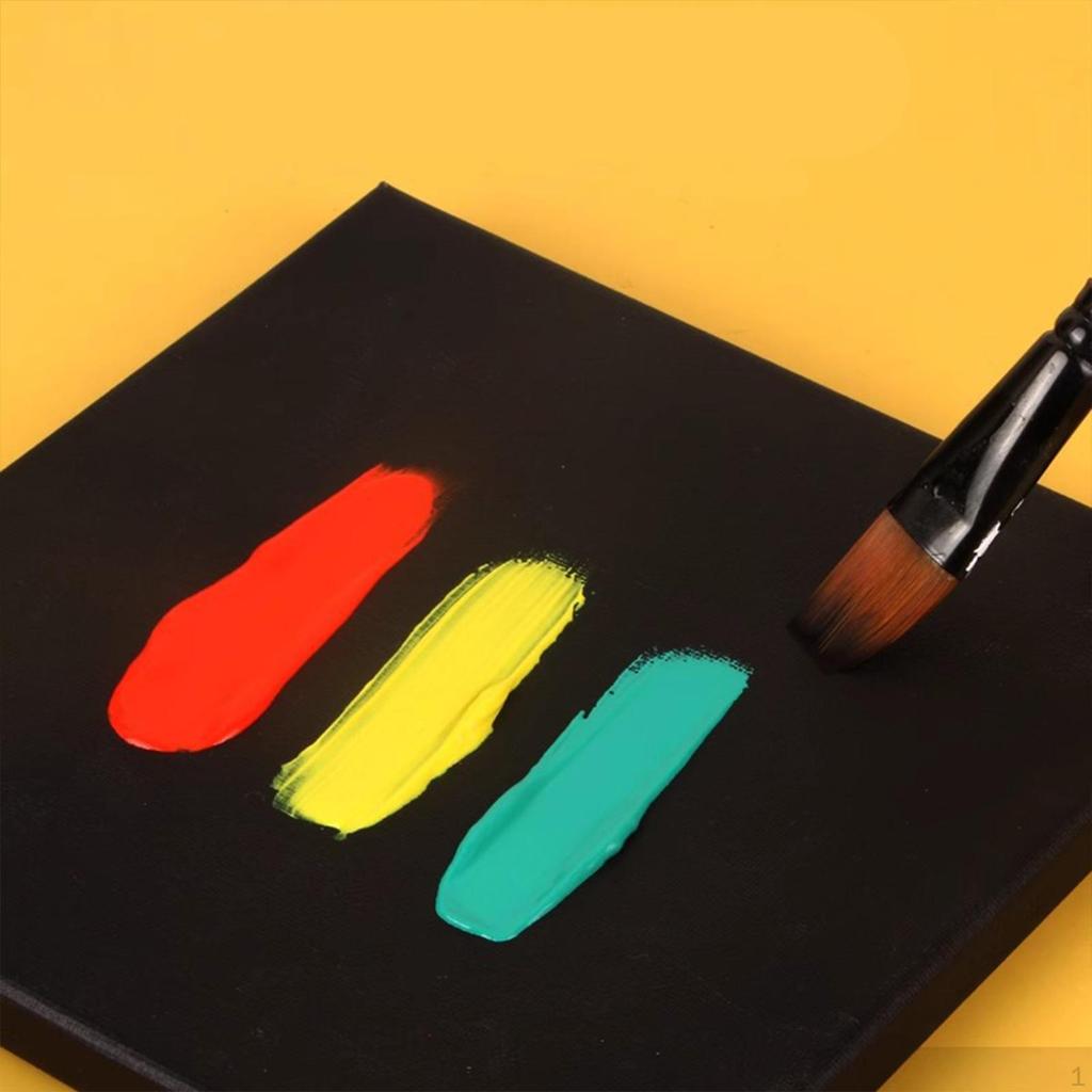 2 Pack Black Canvas Art Supplies with Wooden Frame for Crafts