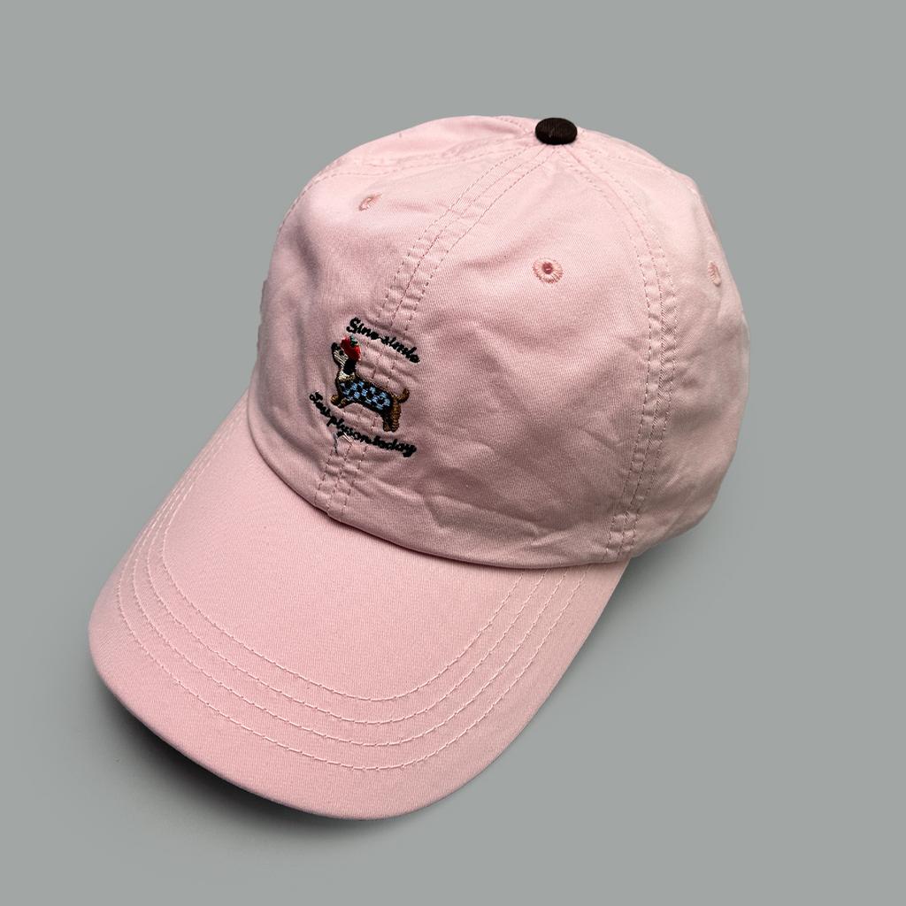 Spring/Summer Cute Puppy Plaid Tether Baseball Cap Ladies Shade Cartoon Embroidery Cap