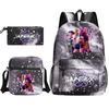 Girls Backpack College Style Large Capacity Lightweight Travel Backpack  Bag Three-Piece Set