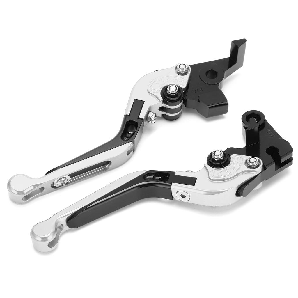 2pcs Motorcycle Brake Clutch Levers Adjustable CNC Aluminium Alloy Replacement for YAMAHA XJ6 DIVERSION 2009‑2015Silver