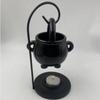 Creative Iron Frame Hook Ceramic Aromatherapy Burner Halloween Witch Soup Cup Shape Porcelain Burner with Iron Frame