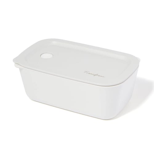 Francfranc Complete 5-Piece Lunch Box Set (White) with Chopsticks, Chopstick Holder, and Drawstring Bag, Dishwasher Safe