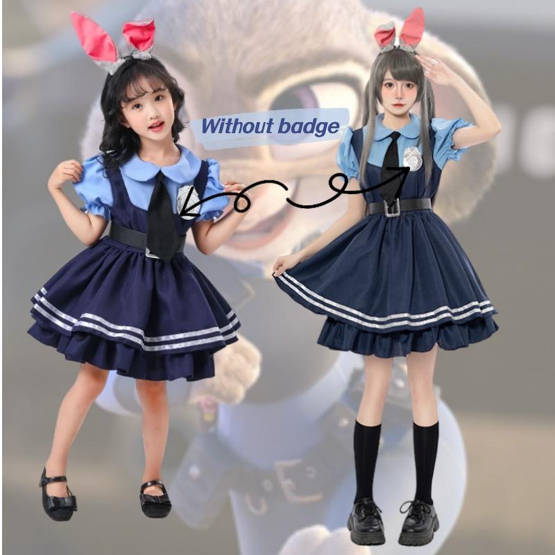 Crazy Animal City Cos Judy Bunny Cosplay Costume Set