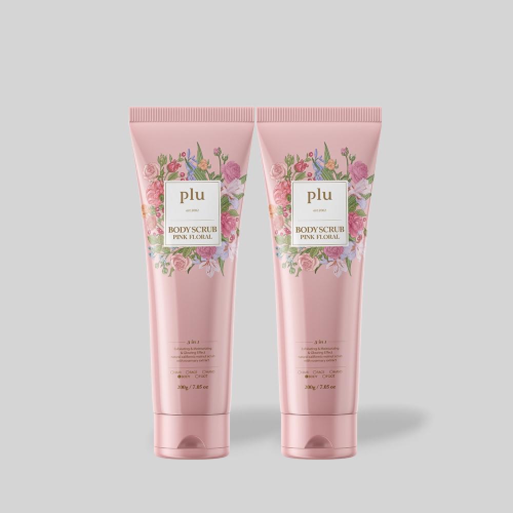 Plu Pink Floral Body Scrub 200g Pack Of 2 Pink Floral Body Scrub 200g 1+1