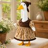 Jijijing Thanksgiving Porch Goose Outfit, Autumn Dress with Head Scarf for 23 Inch Statue, Outdoor Garden Yard Decor