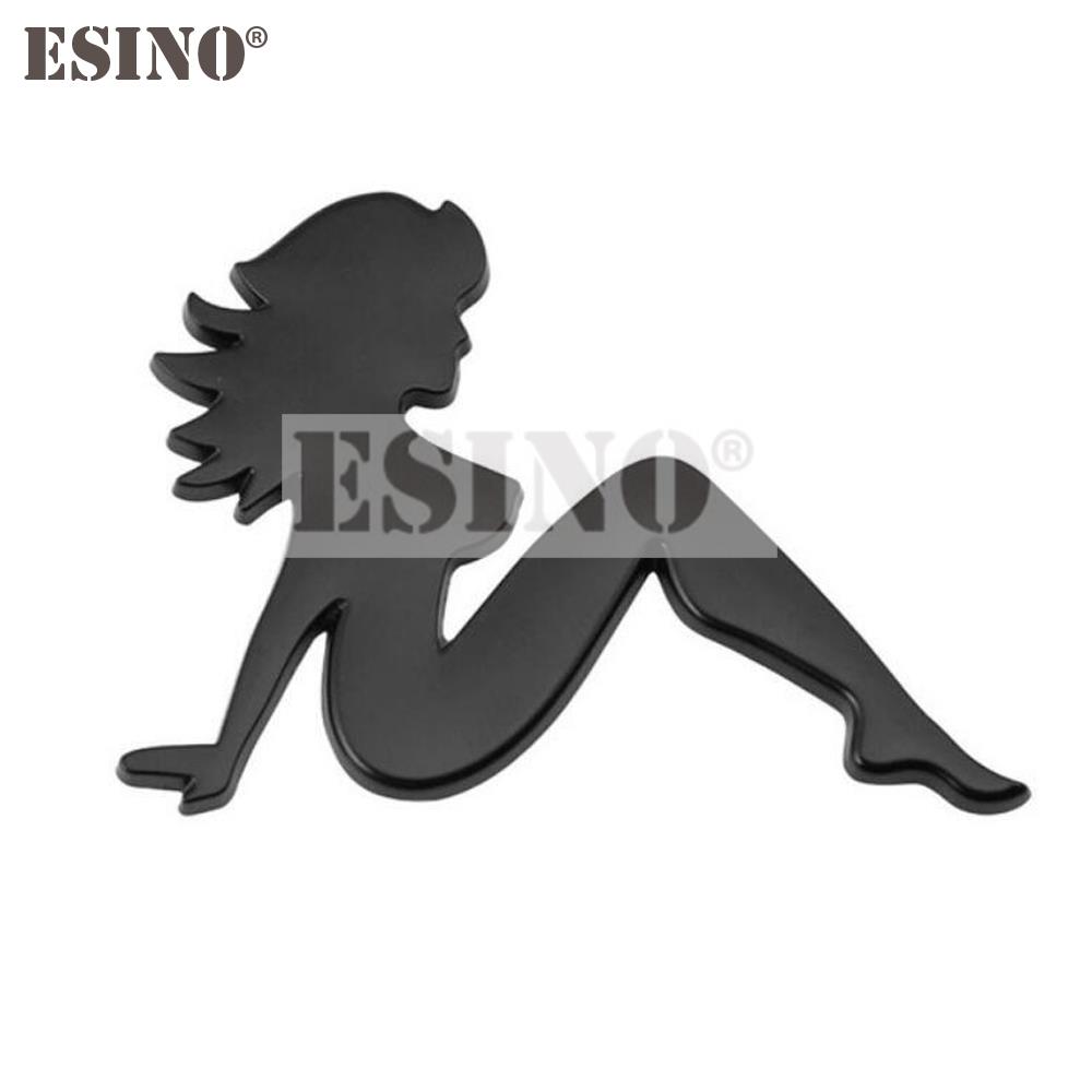 

Car Styling 3D Metal Chrome Zinc Alloy Emblem Sexy Girl Car Badge Body Trunk Fender Adhensive Emblem Auto Accessory чёрный