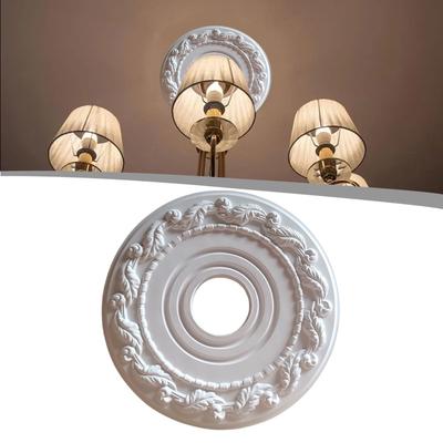 16 Inch Round Light Plate Pattern PU Lamp Plate Retro Ceiling Decoration Lamp Plate Ceiling Decoration Light Plate Hardware