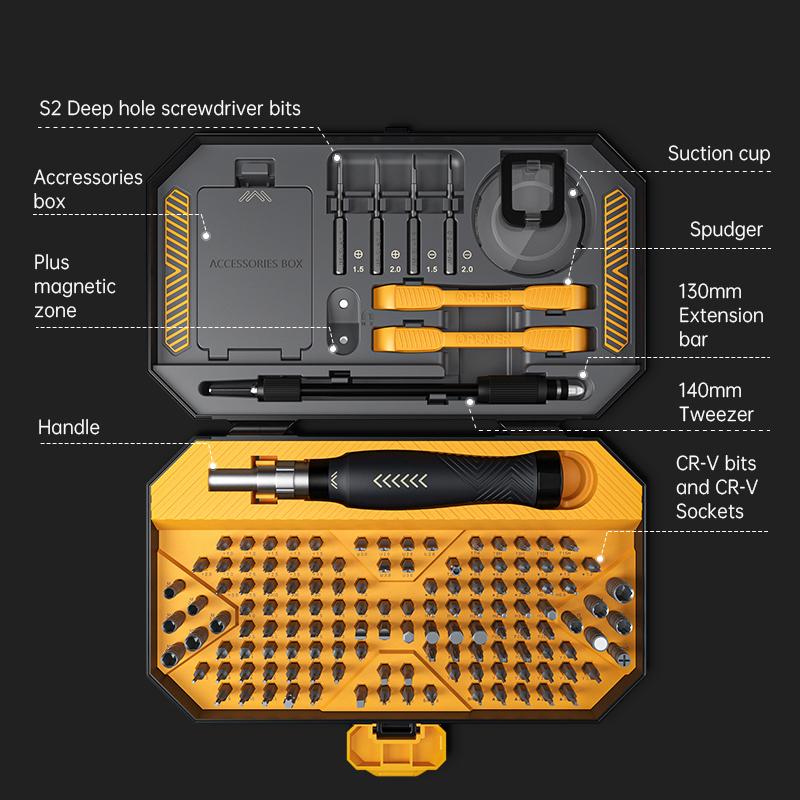 Jakemy JM-8183 Magnetic Screwdriver Set Phillips Slotted Torx CR-V Bits Screw Driver for Mobile Phone Computer Electronic Repair Hand Tools