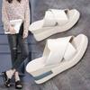 Wedge-heeled Slippers Women's Summer Fish Mouth High-heeled Sandals Thick-soled Sponge Cake Slippers Thick-soled Increased