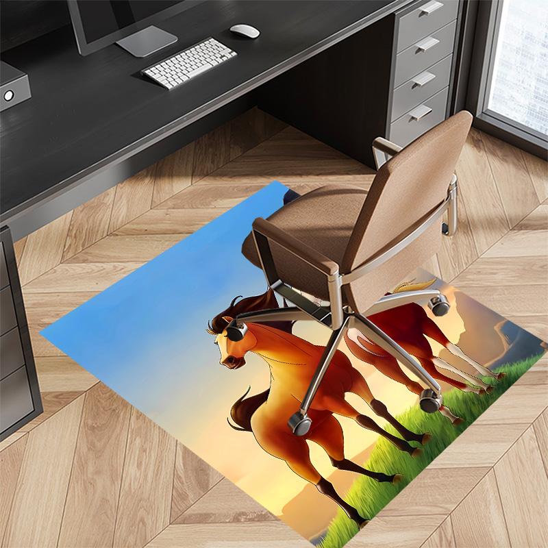 Spirit Stallion of the Cimarron Printed Absorbent Washable Carpet, Non-Slip Bathroom Mats, Kitchen Rugs, Yoga Mat,Living Room Entrance, Camping Picnic